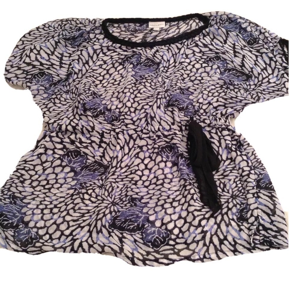 Fashion‎ Bug Womens Shirt Size 1X Sheer Kimono Blouse (BL